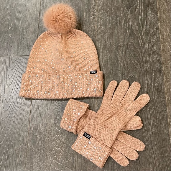 Victoria's Secret Accessories - Victoria’s Secret hat and gloves set